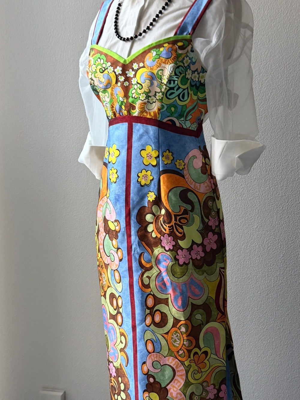 Alemais Dreamer Corset Multicolor Floral Print Midi Dress - Picture 8 of 9